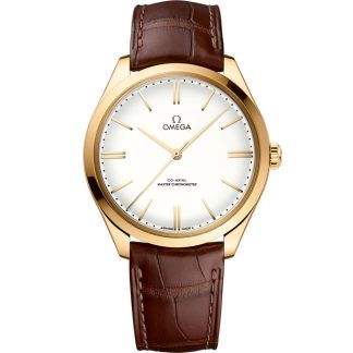 Omega De Ville Trésor 40 mm, ouro amarelo em bracelete de pele 435.53.40.21.09.001