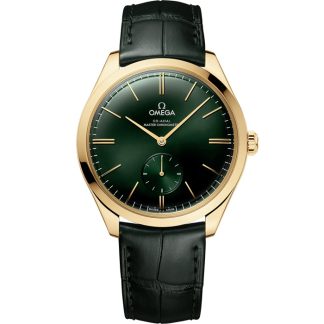 Omega De Ville Trésor 40 mm, ouro amarelo em bracelete de pele 435.53.40.21.10.001