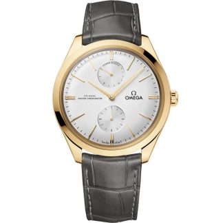 Omega De Ville Trésor 40 mm, ouro amarelo em bracelete de pele 435.53.40.22.02.001