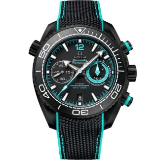 Omega ETNZ Deep Black Seamaster PLANET OCEAN 600M 45,5 mm, cerâmica preta em bracelete de borracha 215.92.46.51.01.003