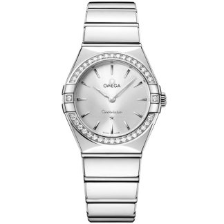 Omega Novidade Constellation 28 mm, aço em aço 131.15.28.60.02.001
