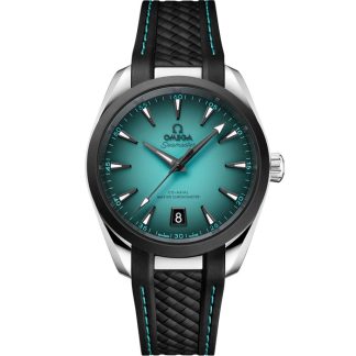 Omega Novidade Seamaster Aqua Terra 150M 38 mm, aço em bracelete de borracha 220.32.38.20.03.001