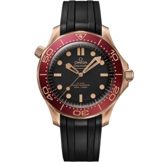 Omega Novidade Seamaster Diver 300M 42 mm, Bronze gold em bracelete de borracha 210.92.42.20.01.003