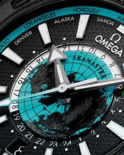 Omega Novidade Seamaster PLANET OCEAN 600M 45,5 mm, cerâmica preta em bracelete de borracha 215.92.46.22.01.006 - Image 3