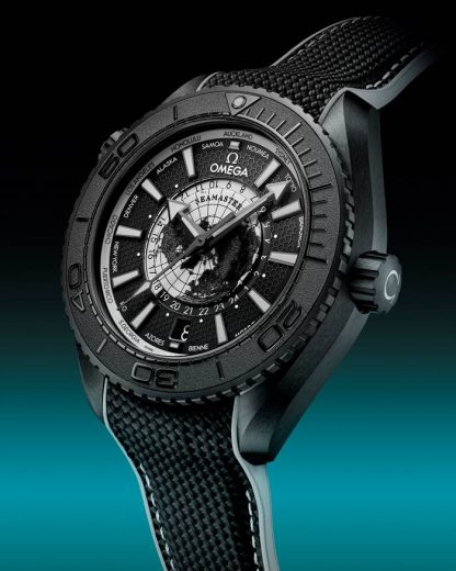 Omega Novidade Seamaster PLANET OCEAN 600M 45,5 mm, cerâmica preta em bracelete de borracha 215.92.46.22.01.007 - Image 4