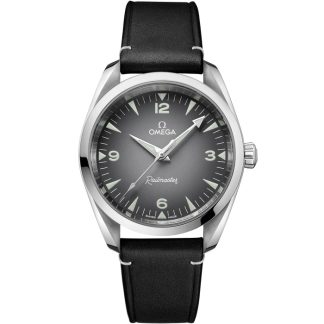 Omega Novidade Seamaster Railmaster 38 mm, aço em bracelete de pele 235.12.38.20.06.001