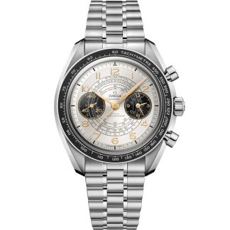 Omega Paris 2024 Speedmaster Chronoscope 43 mm, aço em aço 522.30.43.51.02.001