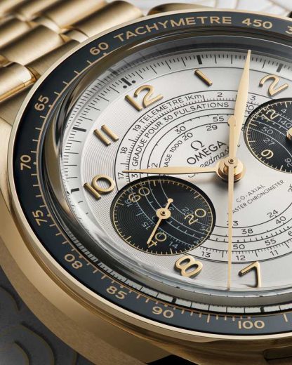 Omega Paris 2024 Speedmaster Chronoscope 43 mm, ouro Moonshine™ em ouro Moonshine™ 522.60.43.51.02.001 - Image 5