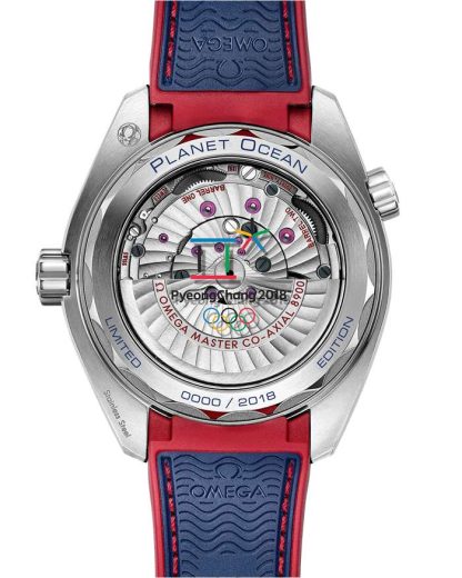 Omega Pyeongchang 2018 Edição Limitada Seamaster PLANET OCEAN 600M 43,5 mm, aço em bracelete de borracha 522.32.44.21.03.001 - Image 2