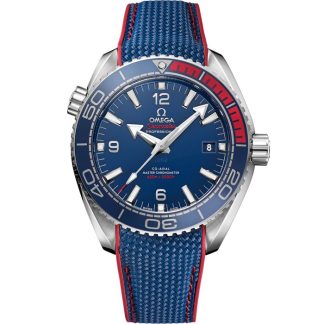 Omega Pyeongchang 2018 Edição Limitada Seamaster PLANET OCEAN 600M 43,5 mm, aço em bracelete de borracha 522.32.44.21.03.001