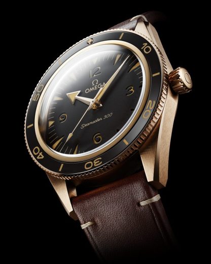 Omega Seamaster 300 41 mm, Bronze gold em bracelete de pele 234.92.41.21.10.001 - Image 3