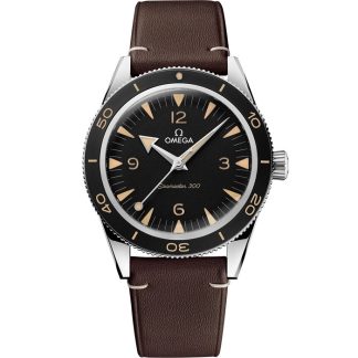 Omega Seamaster 300 41 mm, aço em bracelete de pele 234.32.41.21.01.001