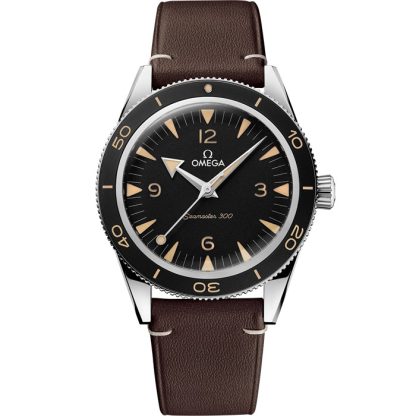 Omega Seamaster 300 41 mm, aço em bracelete de pele 234.32.41.21.01.001