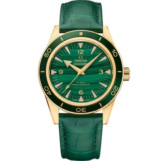 Omega Seamaster 300 41 mm, ouro amarelo em bracelete de pele 234.63.41.21.99.001