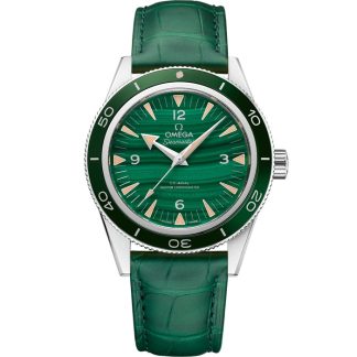 Omega Seamaster 300 41 mm, platina em bracelete de pele 234.93.41.21.99.001