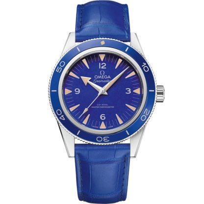 Omega Seamaster 300 41 mm, platina em bracelete de pele 234.93.41.21.99.002
