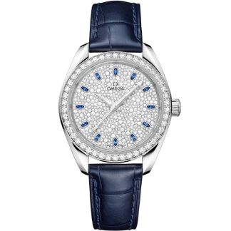 Omega Seamaster Aqua Terra 150M 34 mm, Canopus Gold™ em pele de crocodilo 220.58.34.20.99.007