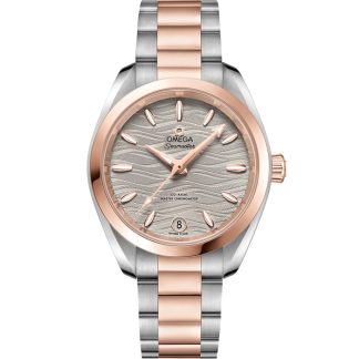 Omega Seamaster Aqua Terra 150M 34 mm, aço - ouro Sedna™ em aço - ouro Sedna™ 220.20.34.20.06.001