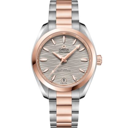 Omega Seamaster Aqua Terra 150M 34 mm, aço - ouro Sedna™ em aço - ouro Sedna™ 220.20.34.20.06.001