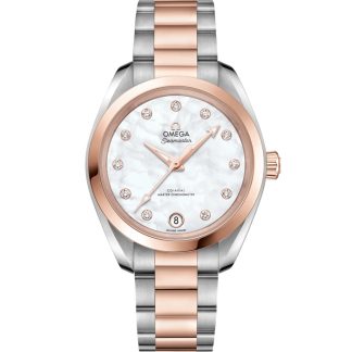 Omega Seamaster Aqua Terra 150M 34 mm, aço - ouro Sedna™ em aço - ouro Sedna™ 220.20.34.20.55.001