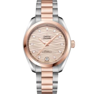 Omega Seamaster Aqua Terra 150M 34 mm, aço - ouro Sedna™ em aço - ouro Sedna™ 220.20.34.20.59.001