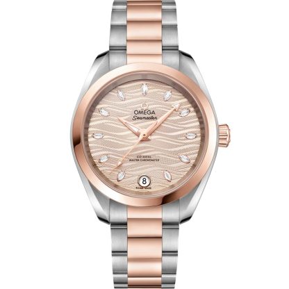 Omega Seamaster Aqua Terra 150M 34 mm, aço - ouro Sedna™ em aço - ouro Sedna™ 220.20.34.20.59.001