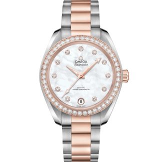 Omega Seamaster Aqua Terra 150M 34 mm, aço - ouro Sedna™ em aço - ouro Sedna™ 220.25.34.20.55.001