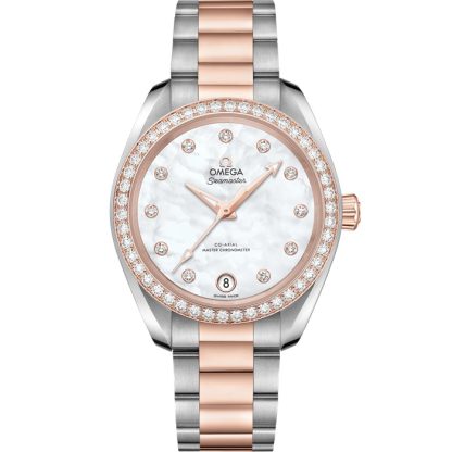 Omega Seamaster Aqua Terra 150M 34 mm, aço - ouro Sedna™ em aço - ouro Sedna™ 220.25.34.20.55.001