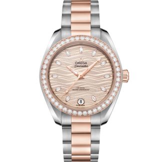 Omega Seamaster Aqua Terra 150M 34 mm, aço - ouro Sedna™ em aço - ouro Sedna™ 220.25.34.20.59.001