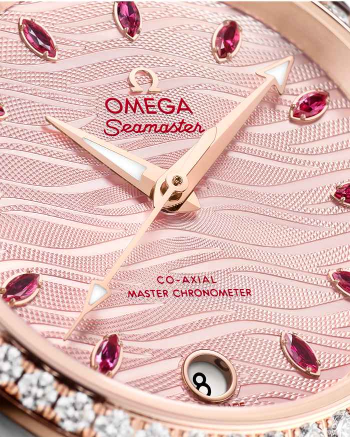 Omega Seamaster Aqua Terra 150M 34 mm, aço - ouro Sedna™ em bracelete de pele 220.28.34.20.60.001 - Image 3