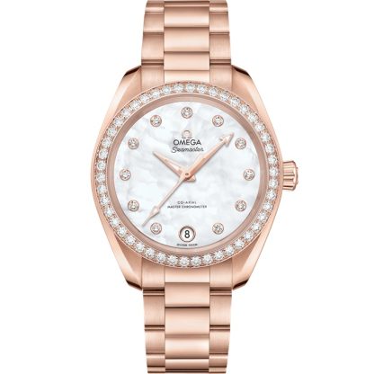 Omega Seamaster Aqua Terra 150M 34 mm, ouro Sedna™ em ouro Sedna™ 220.55.34.20.55.001