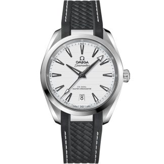 Omega Seamaster Aqua Terra 150M 38 mm, aço em bracelete de borracha 220.12.38.20.02.001