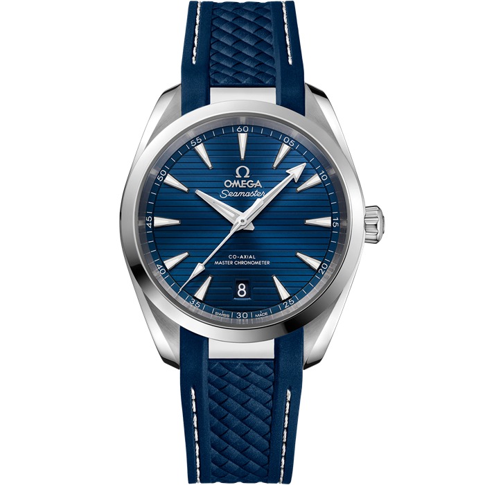 Omega Seamaster Aqua Terra 150M 38 mm, aço em bracelete de borracha 220.12.38.20.03.001