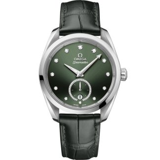Omega Seamaster Aqua Terra 150M 38 mm, aço em bracelete de pele 220.13.38.20.60.001