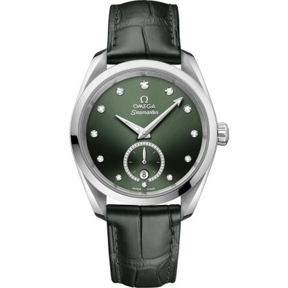 Omega Seamaster Aqua Terra 150M 38 mm, aço em bracelete de pele 220.13.38.20.60.001