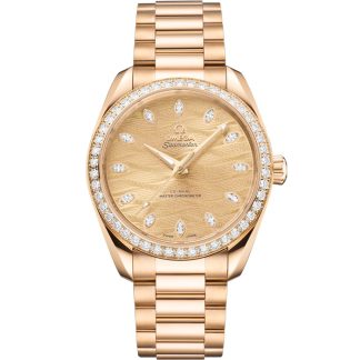Omega Seamaster Aqua Terra 150M 38 mm, ouro Moonshine™ em ouro Moonshine™ 220.55.38.20.99.002