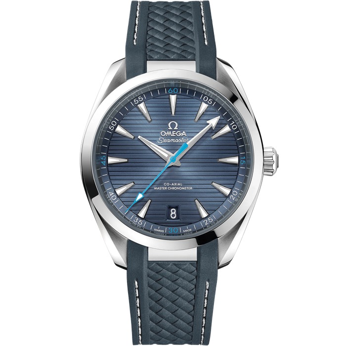 Omega Seamaster Aqua Terra 150M 41 mm, aço em bracelete de borracha 220.12.41.21.03.002