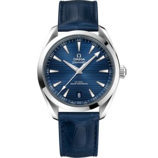 Omega Seamaster Aqua Terra 150M 41 mm, aço em bracelete de pele 220.13.41.21.03.003