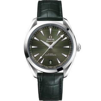 Omega Seamaster Aqua Terra 150M 41 mm, aço em bracelete de pele 220.13.41.21.10.001