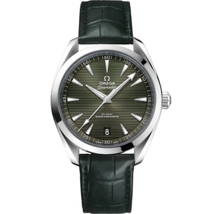 Omega Seamaster Aqua Terra 150M 41 mm, aço em bracelete de pele 220.13.41.21.10.001