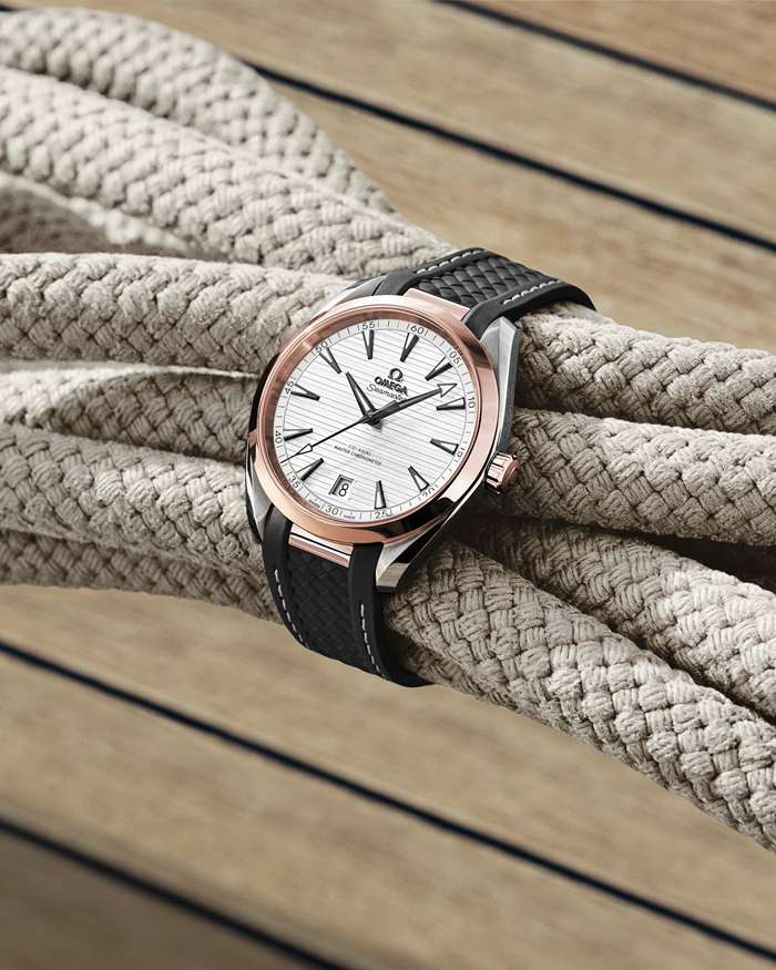 Omega Seamaster Aqua Terra 150M 41 mm, aço - ouro Sedna™ em bracelete de borracha 220.22.41.21.02.001 - Image 5