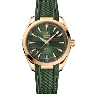 Omega Seamaster Aqua Terra 150M 41 mm, ouro Moonshine™ em bracelete de borracha 220.52.41.21.10.001