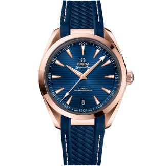 Omega Seamaster Aqua Terra 150M 41 mm, ouro Sedna™ em bracelete de borracha 220.52.41.21.03.001