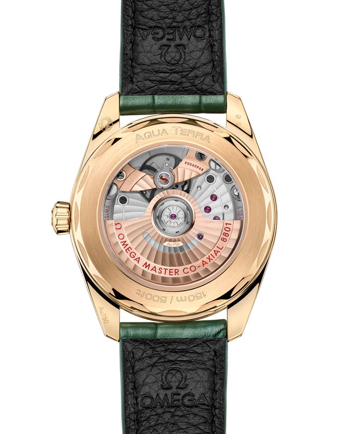 Omega Seamaster Aqua Terra Shades 38 mm, ouro Moonshine™ em pele 220.53.38.20.10.001 - Image 2