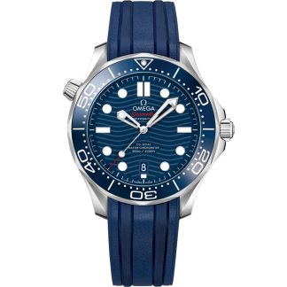 Omega Seamaster Diver 300M 42 mm, aço em bracelete de borracha 210.32.42.20.03.001