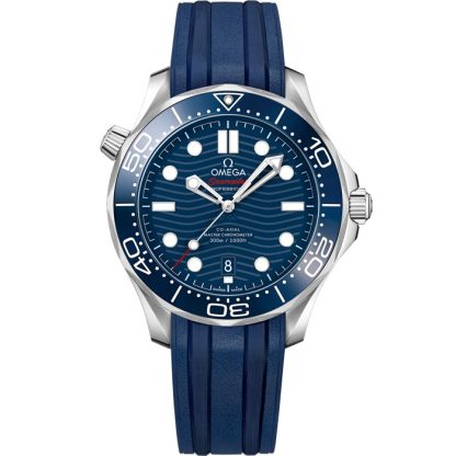 Omega Seamaster Diver 300M 42 mm, aço em bracelete de borracha 210.32.42.20.03.001