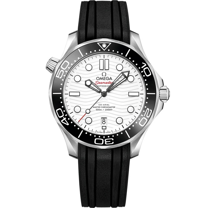 Omega Seamaster Diver 300M 42 mm, aço em bracelete de borracha 210.32.42.20.04.001