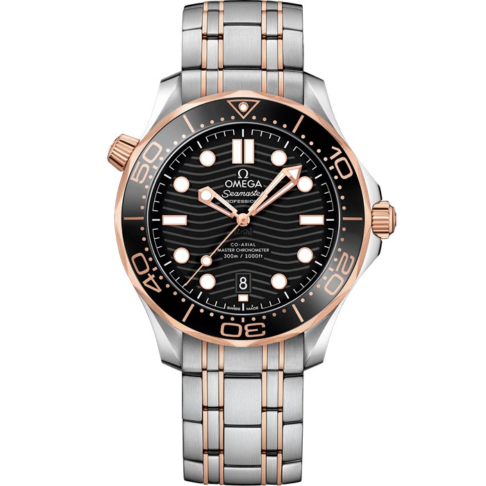 Omega Seamaster Diver 300M 42 mm, aço - ouro Sedna™ em aço - ouro Sedna™ 210.20.42.20.01.001