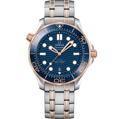Omega Seamaster Diver 300M 42 mm, aço - ouro Sedna™ em aço - ouro Sedna™ 210.20.42.20.03.002