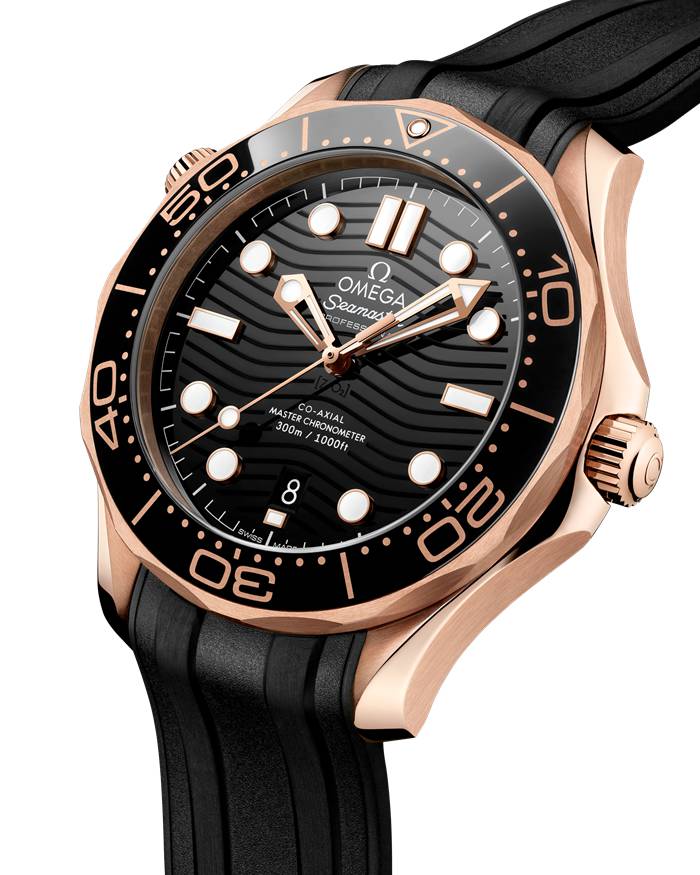 Omega Seamaster Diver 300M 42 mm, ouro Sedna™ em bracelete de borracha 210.62.42.20.01.002 - Image 3